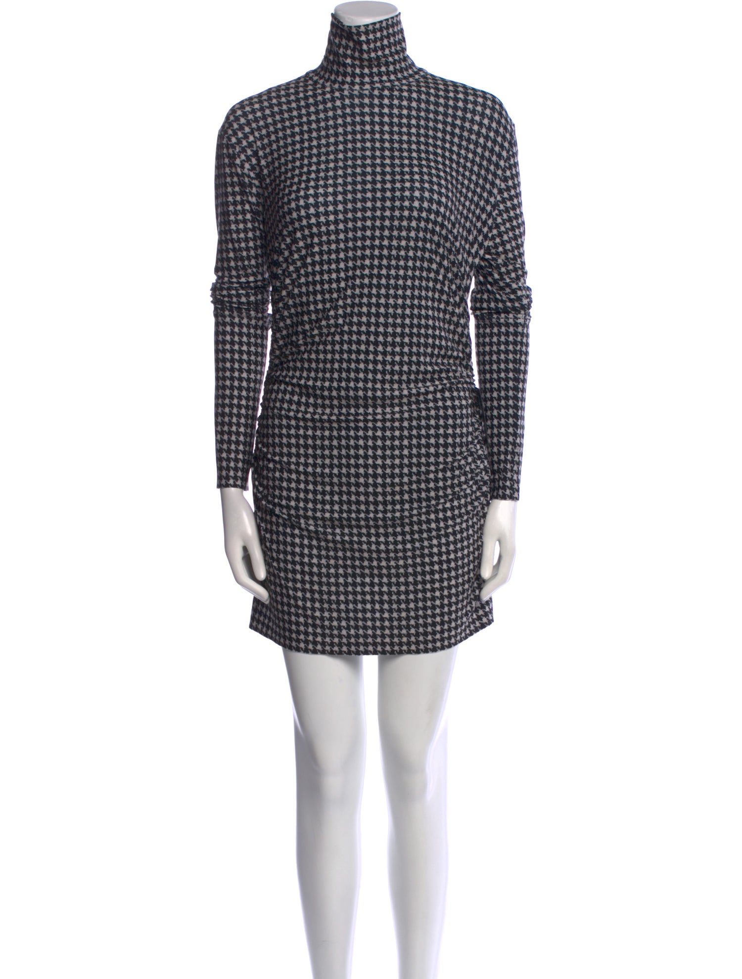 Norma Kamali Houndstooth Print Mini Dress w/ Tags