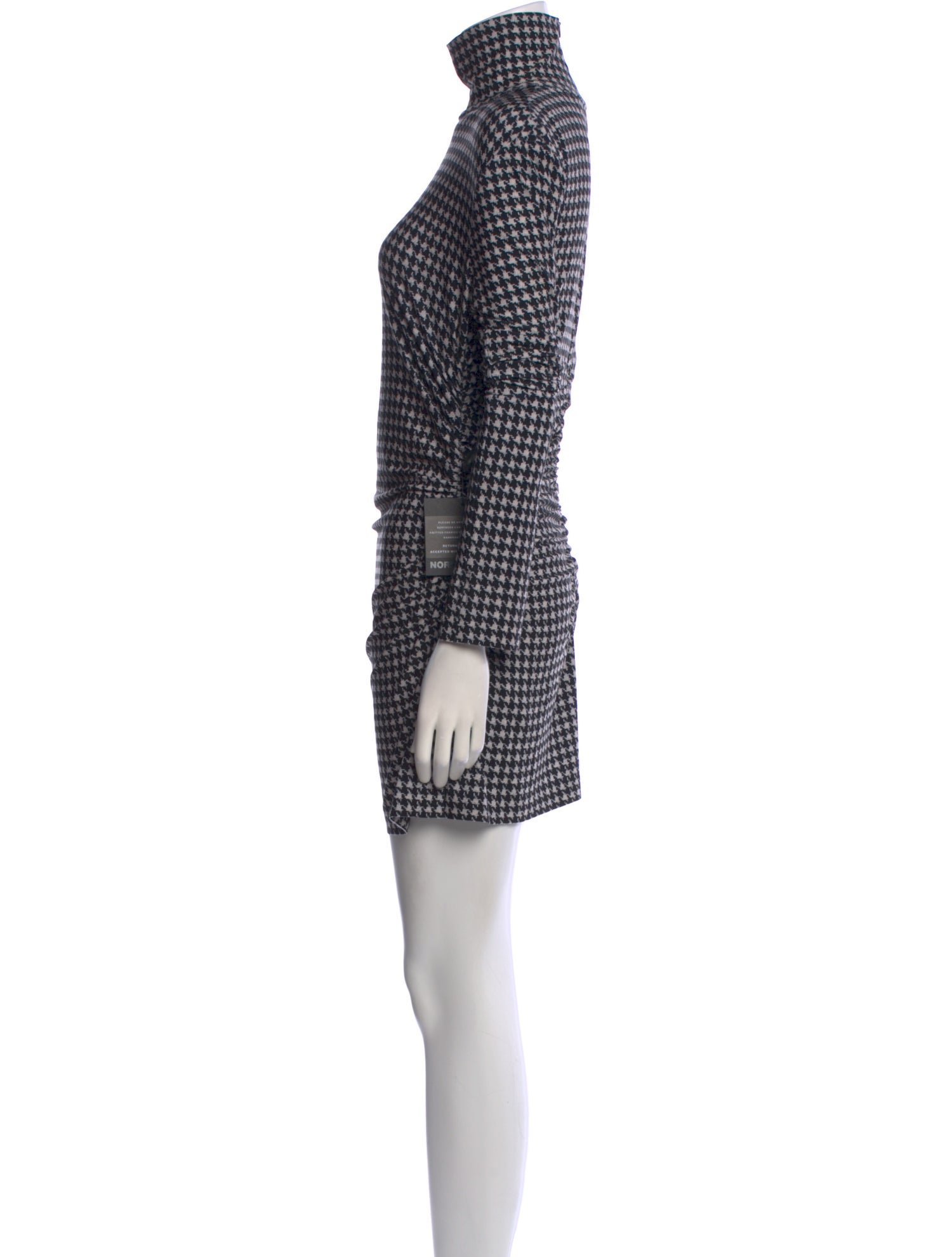 Norma Kamali Houndstooth Print Mini Dress w/ Tags