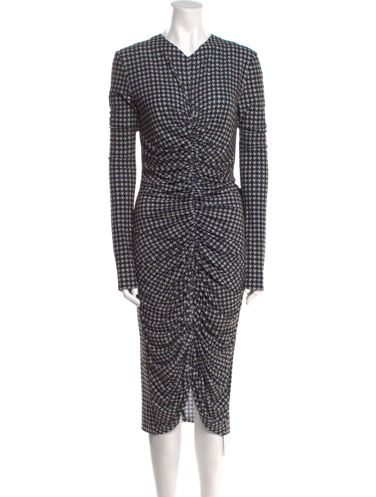Norma Kamali Houndstooth Print Midi Length Dress w/ Tags