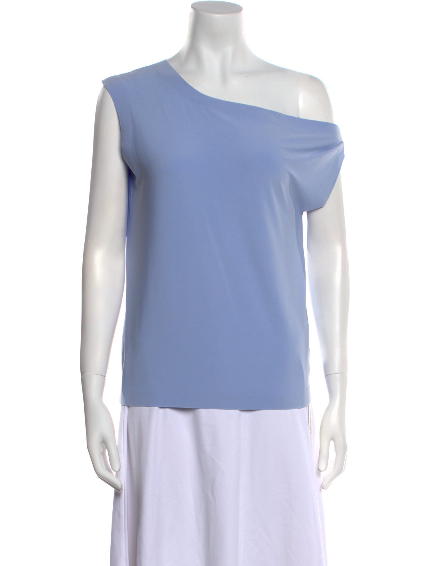 Norma Kamali Asymmetrical Short Sleeve Tank Top