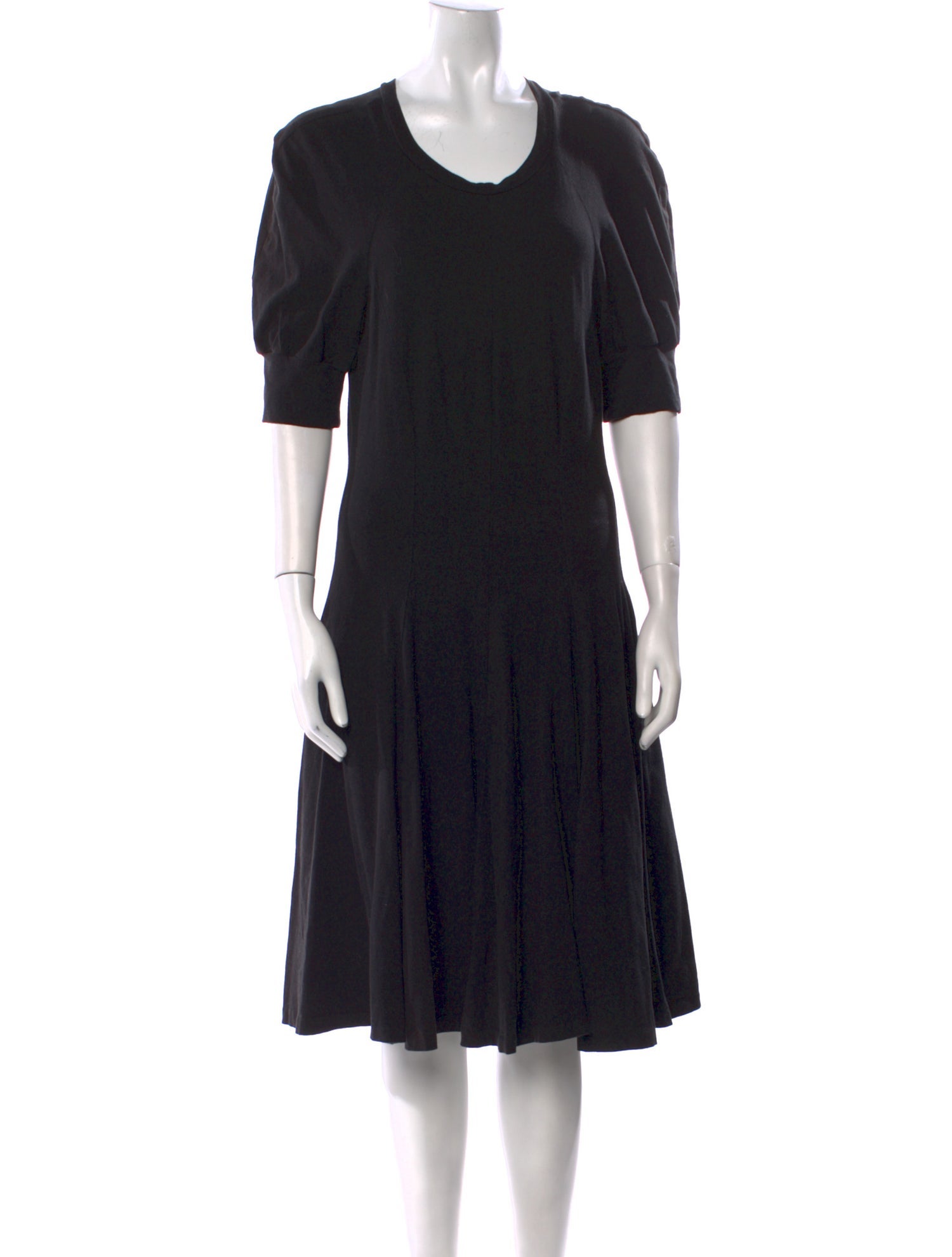 Norma Kamali Scoop Neck Knee-Length Dress