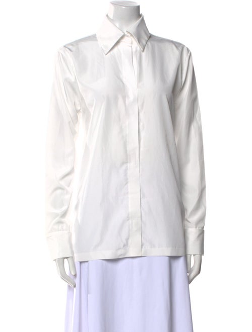 Norma Kamali Long Sleeve Button-Up Top