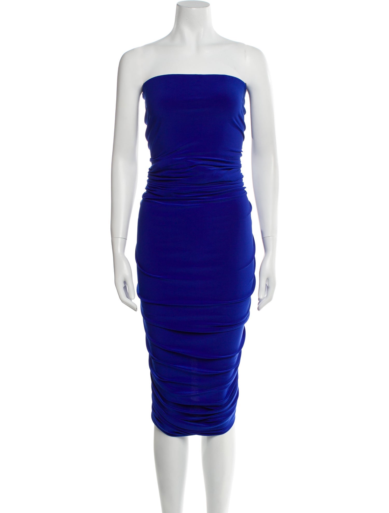 Norma Kamali Strapless Midi Length Dress