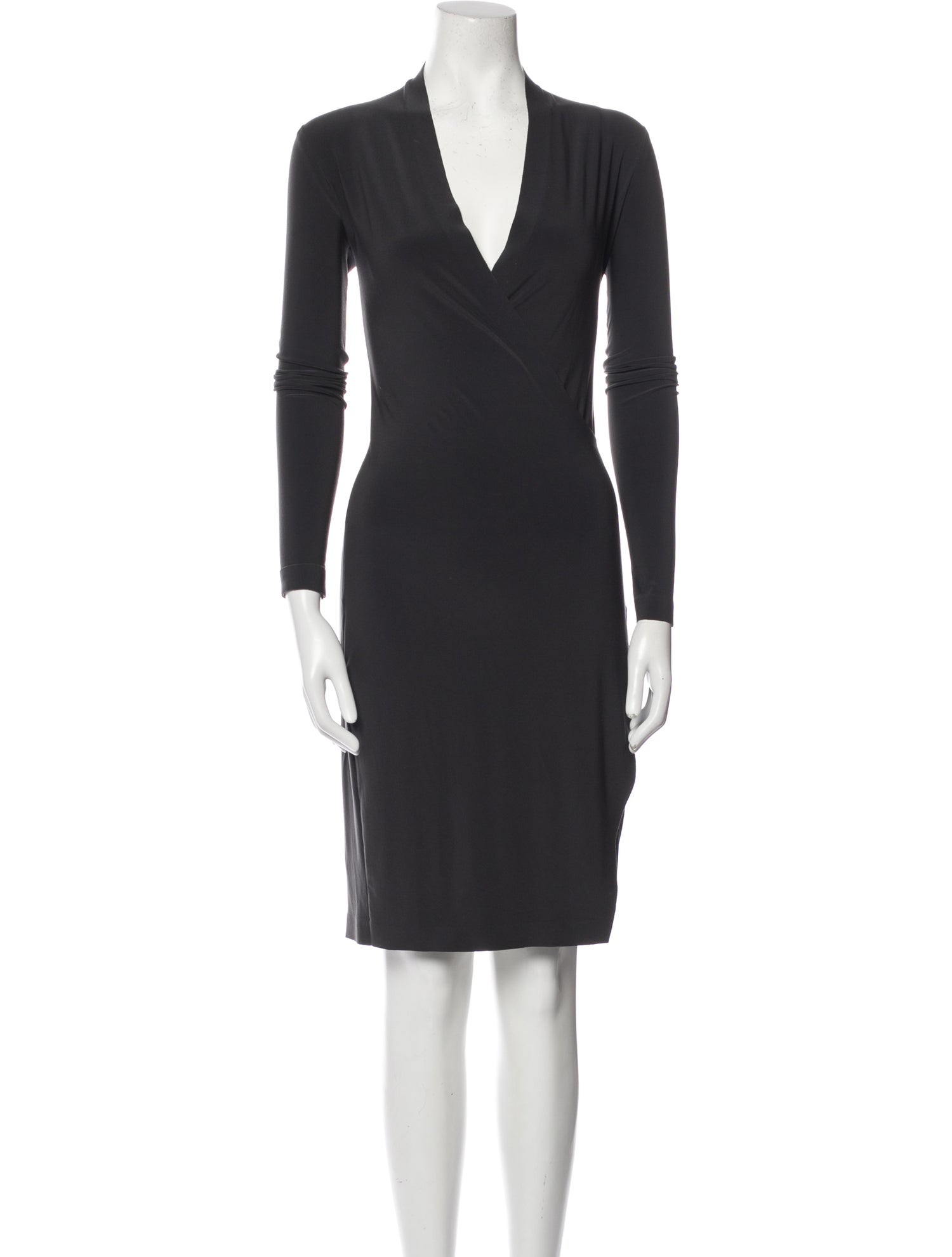 Norma Kamali V-Neck Knee-Length Dress