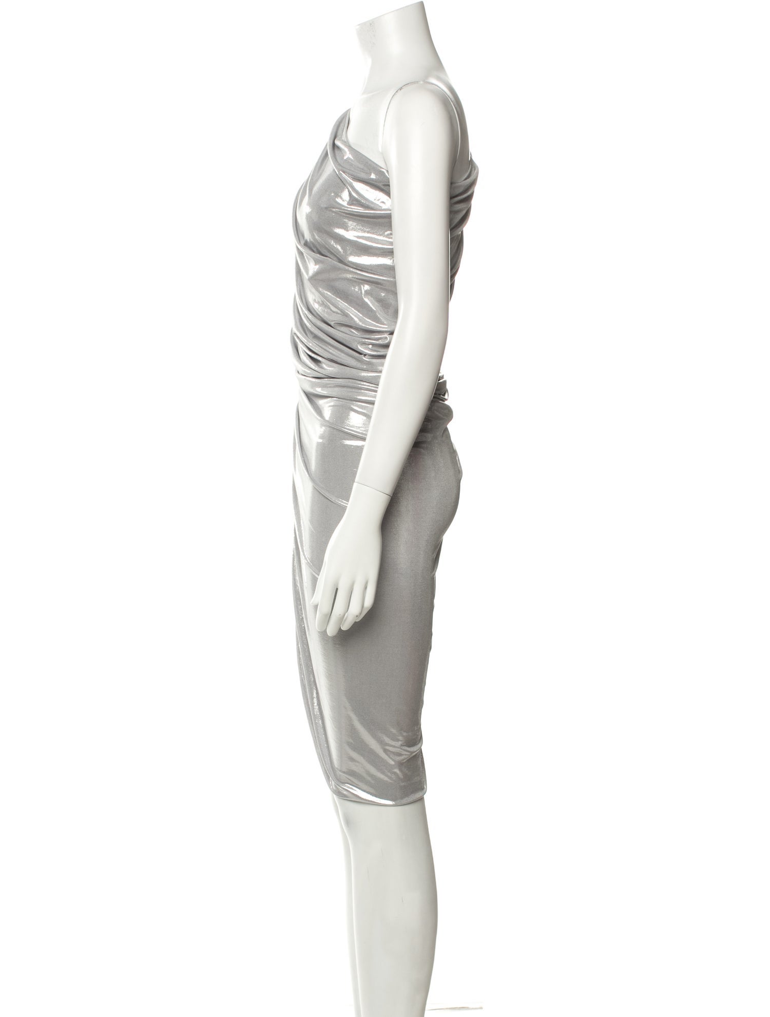 Norma Kamali One-Shoulder Knee-Length Dress w/ Tags