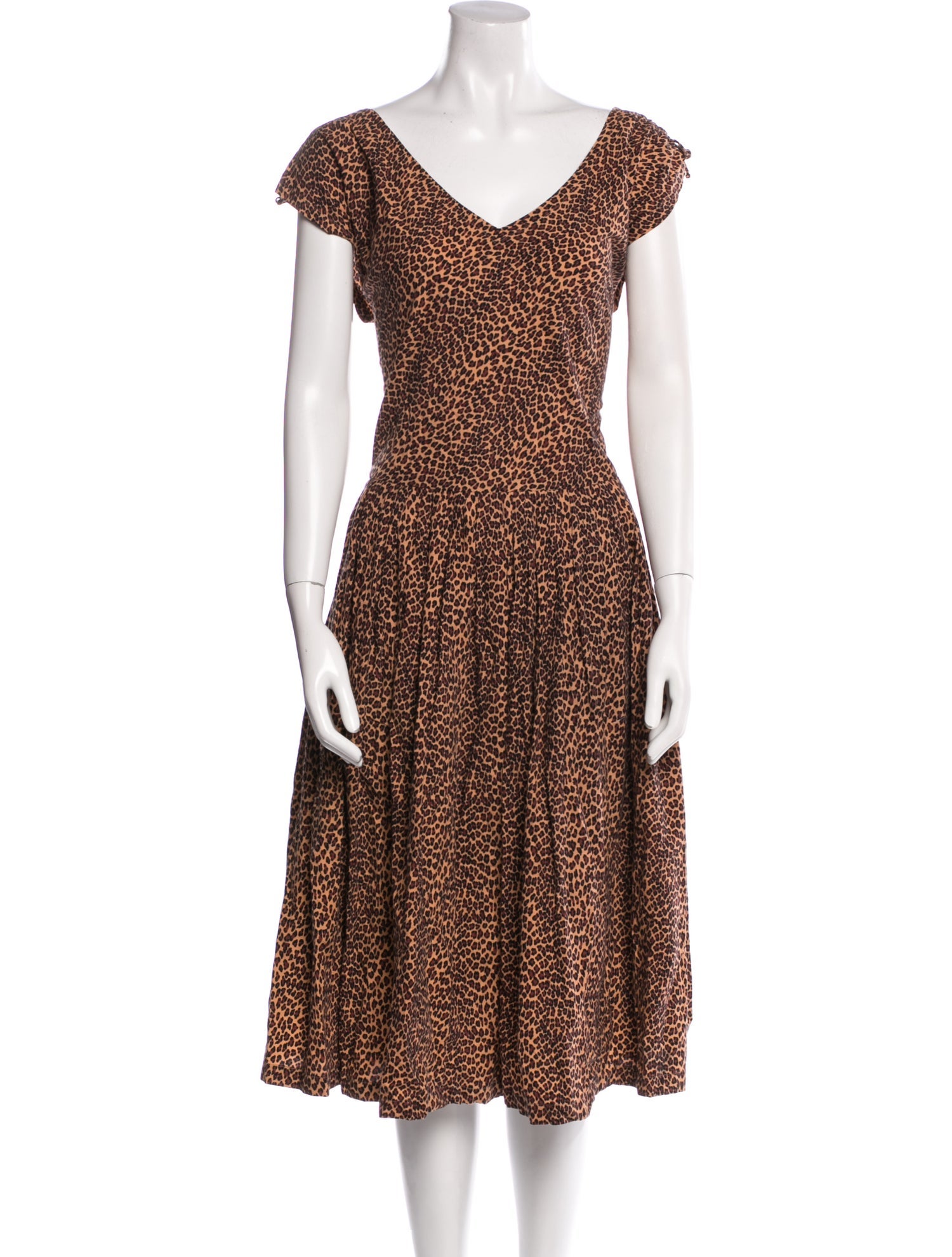 Norma Kamali Printed Midi Length Dress