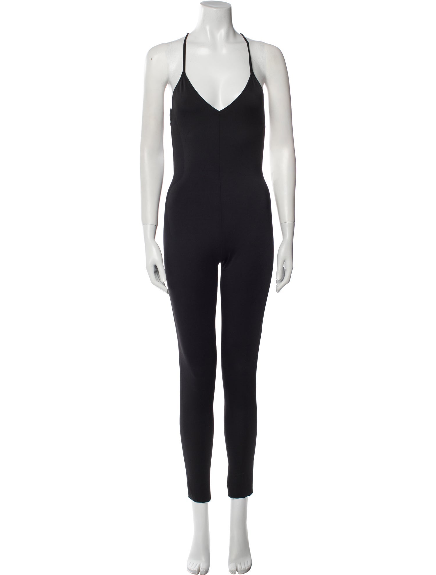 Norma Kamali Nylon V-Neck Jumpsuit