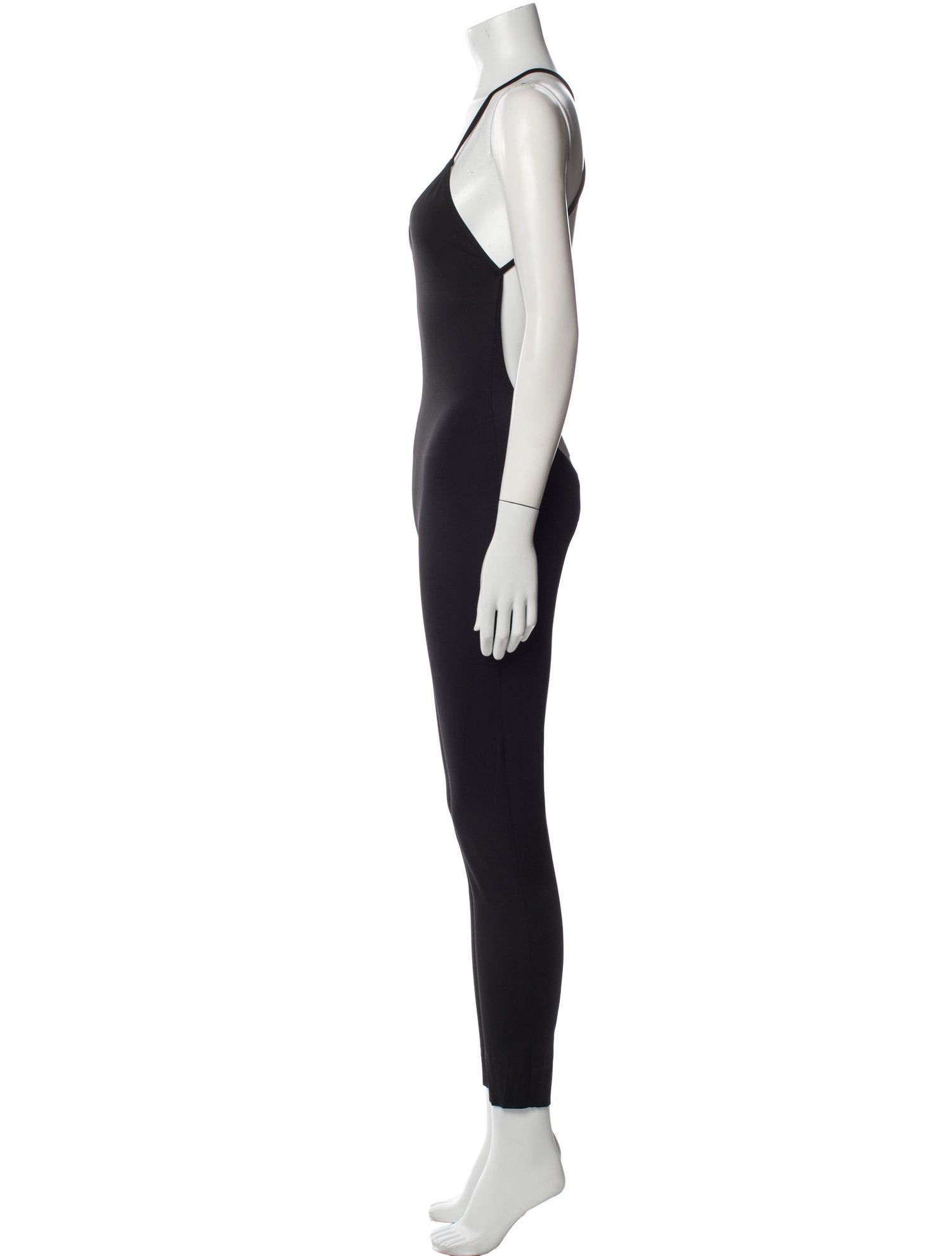 Norma Kamali Nylon V-Neck Jumpsuit