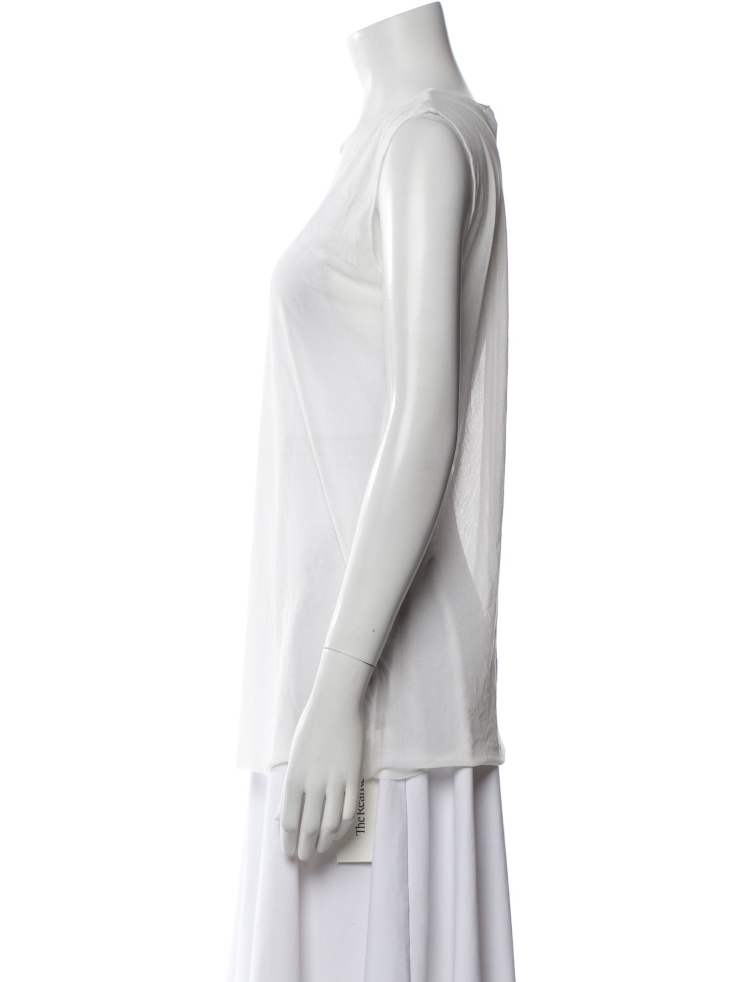 Norma Kamali Scoop Neck Sleeveless Top