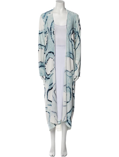 Norma Kamali Printed Open Front Sweater