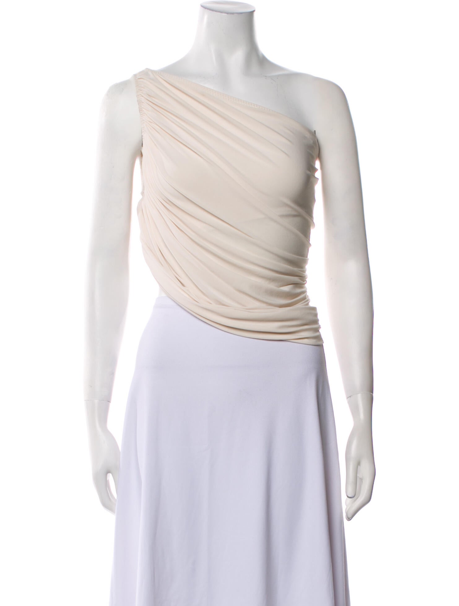 Norma Kamali One-Shoulder Sleeveless Crop Top w/ Tags