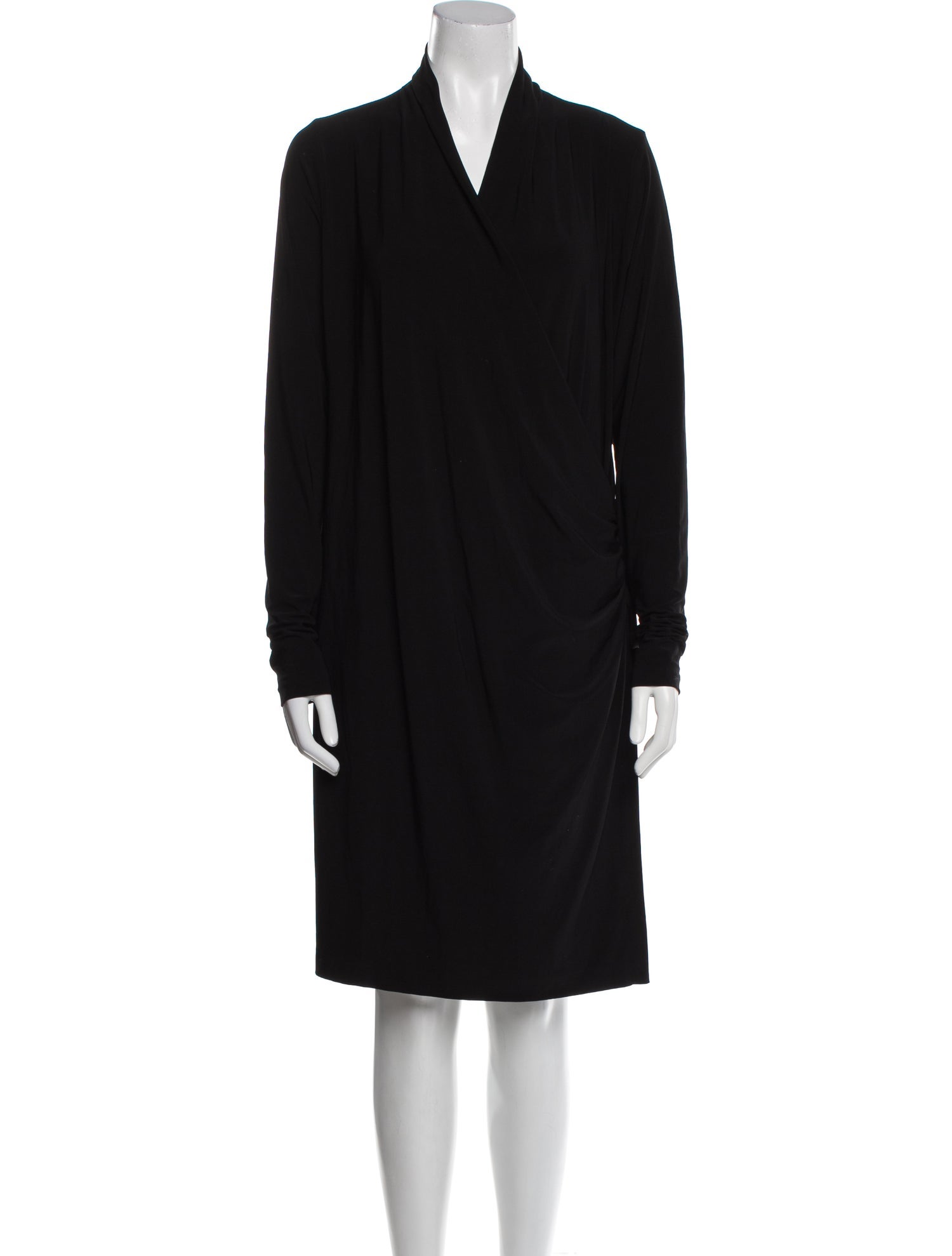 Norma Kamali V-Neck Knee-Length Dress