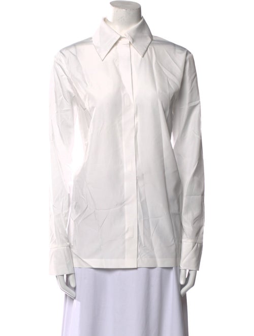 Norma Kamali Long Sleeve Button-Up Top