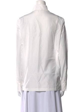 Norma Kamali Long Sleeve Button-Up Top