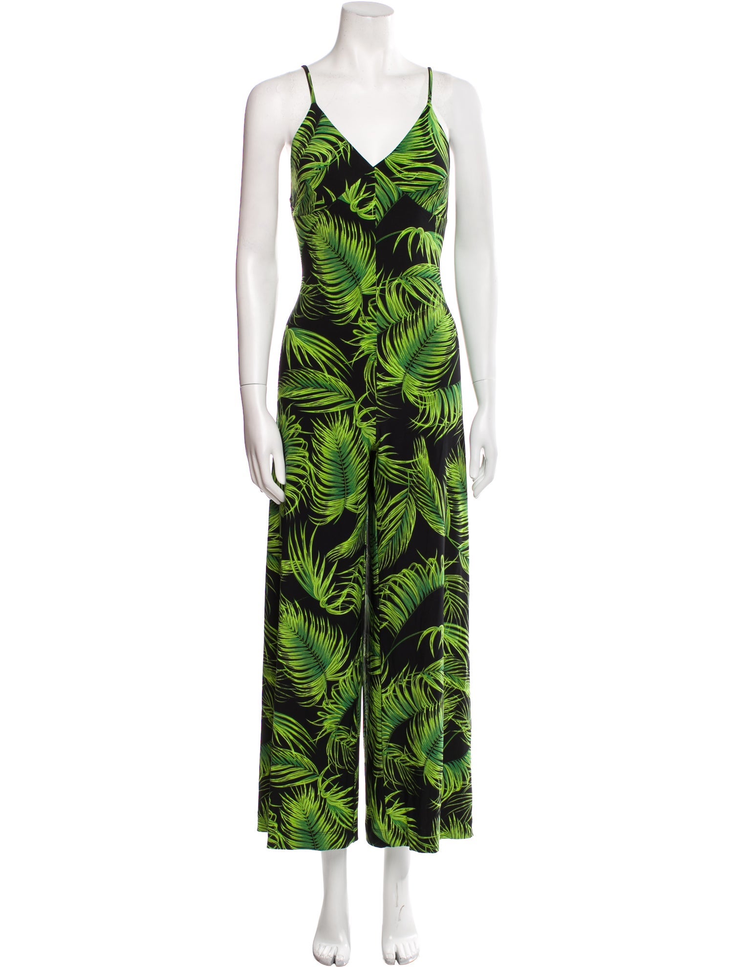Norma Kamali Printed V-Neck Jumpsuit
