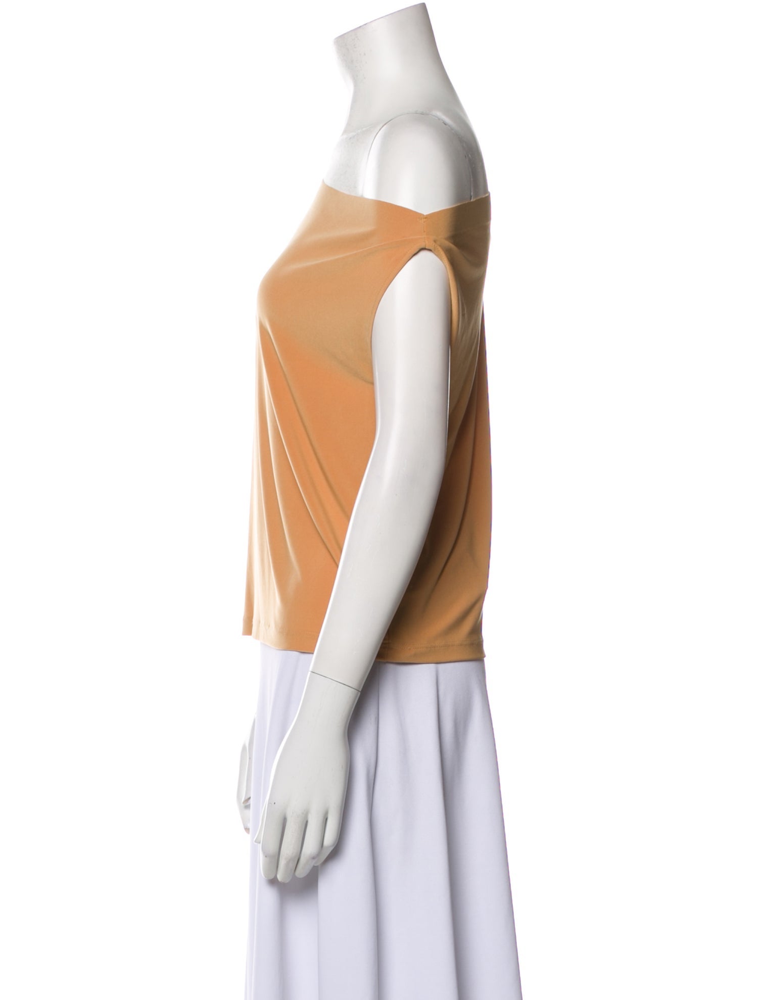 Norma Kamali One-Shoulder Short Sleeve Top