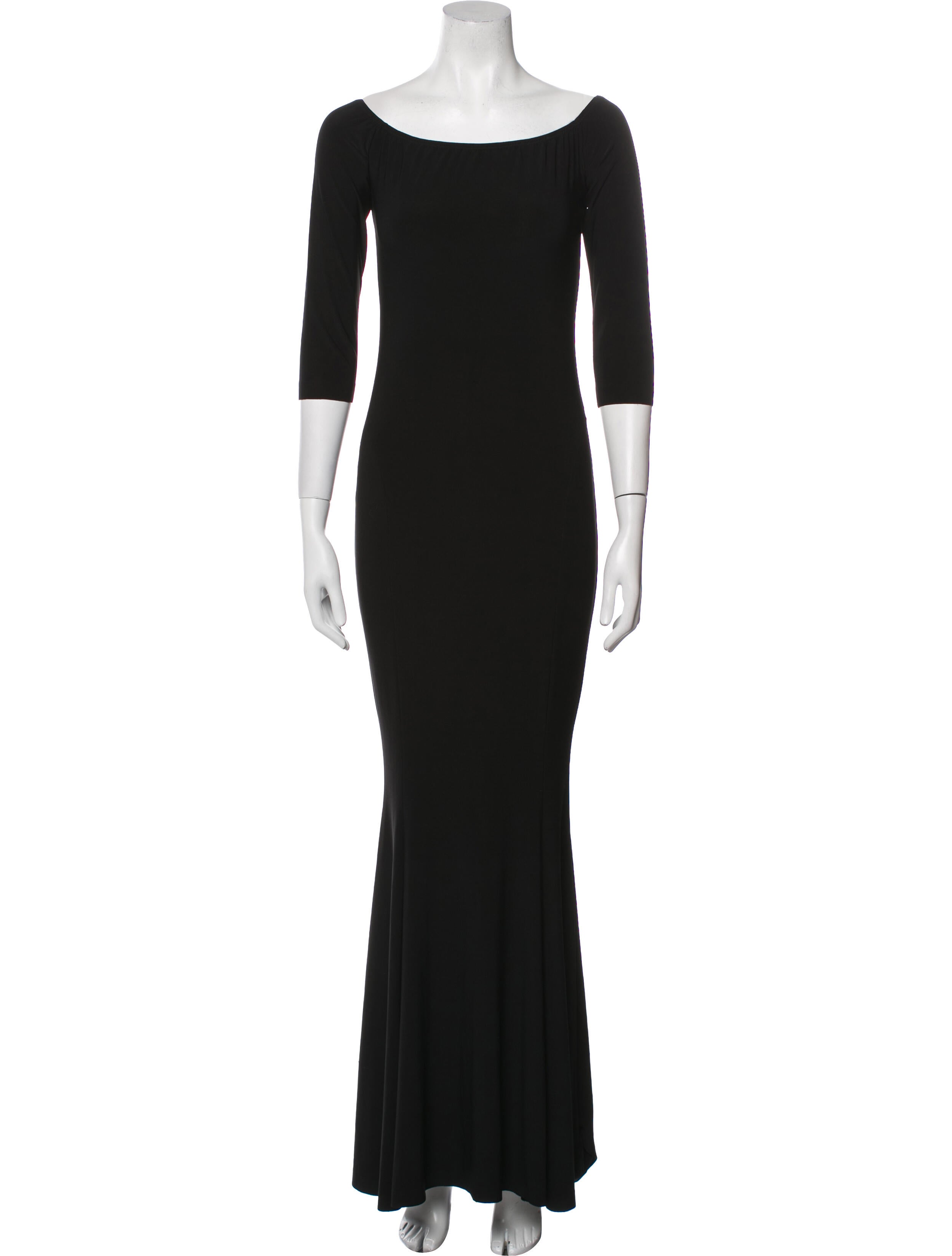 Norma Kamali Bateau Neckline Long Dress
