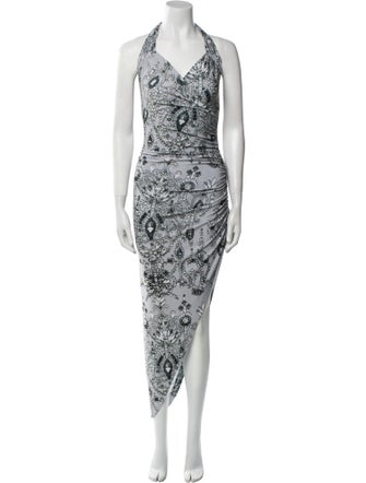 Norma Kamali Paisley Print Long Dress