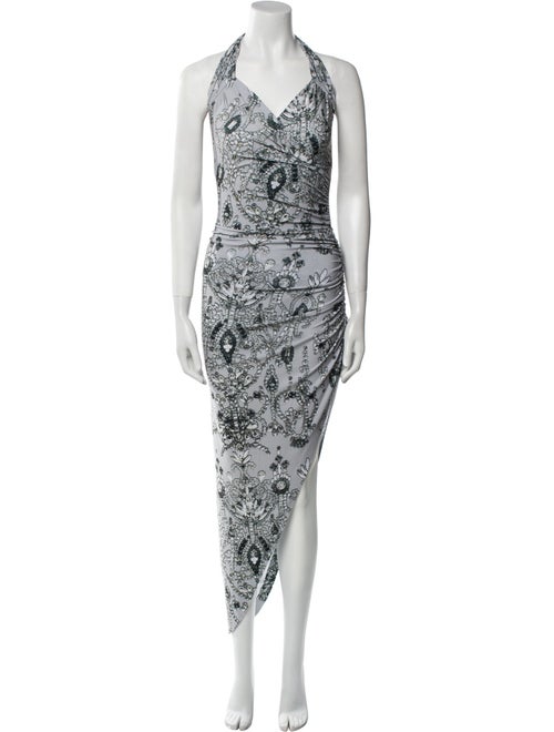 Norma Kamali Paisley Print Long Dress