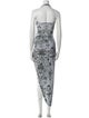 Norma Kamali Paisley Print Long Dress