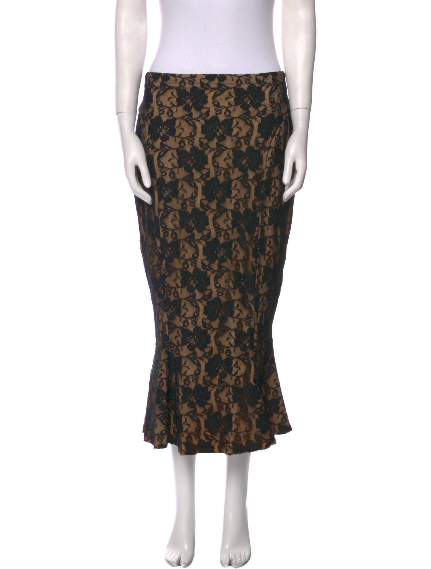 Norma Kamali Nylon Midi Length Skirt