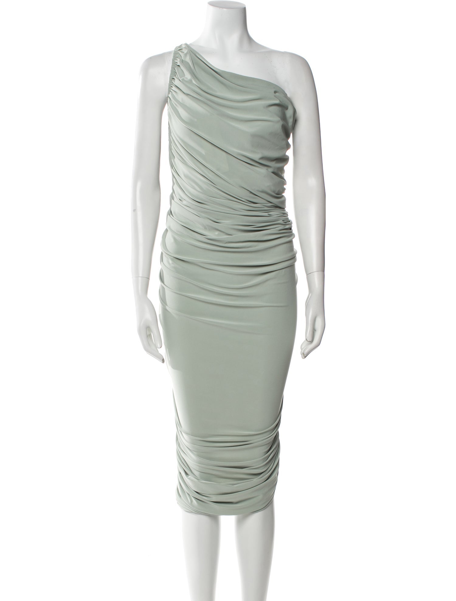 Norma Kamali One-Shoulder Midi Length Dress