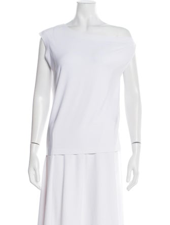 Norma Kamali Bateau Neckline Short Sleeve T-Shirt