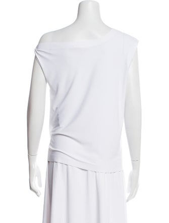 Norma Kamali Bateau Neckline Short Sleeve T-Shirt