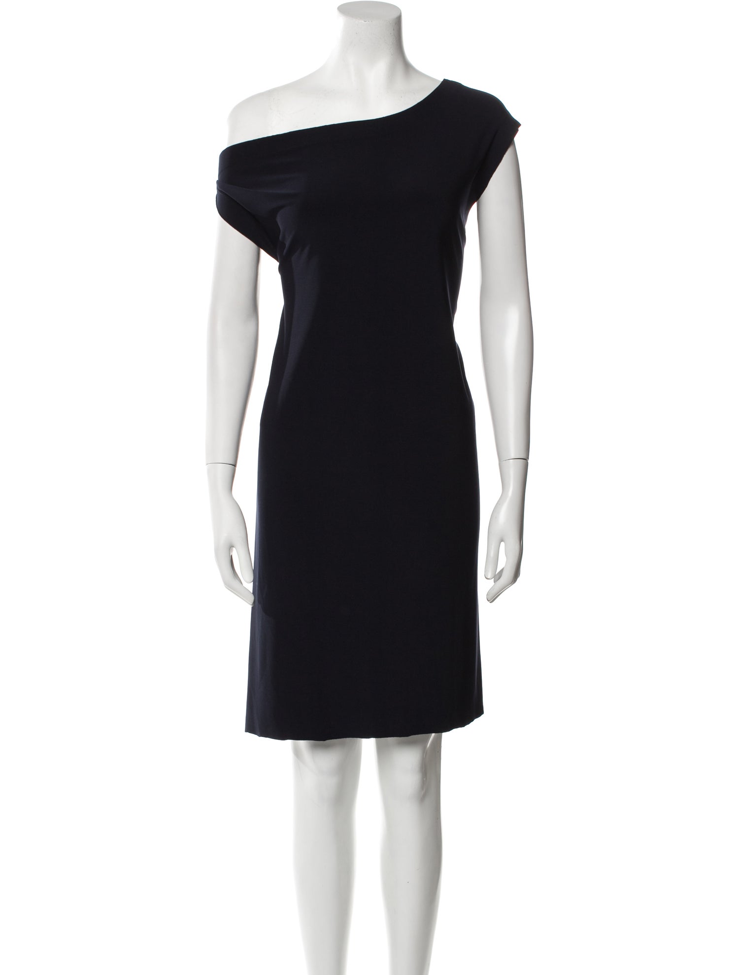 Norma Kamali One-Shoulder Knee-Length Dress
