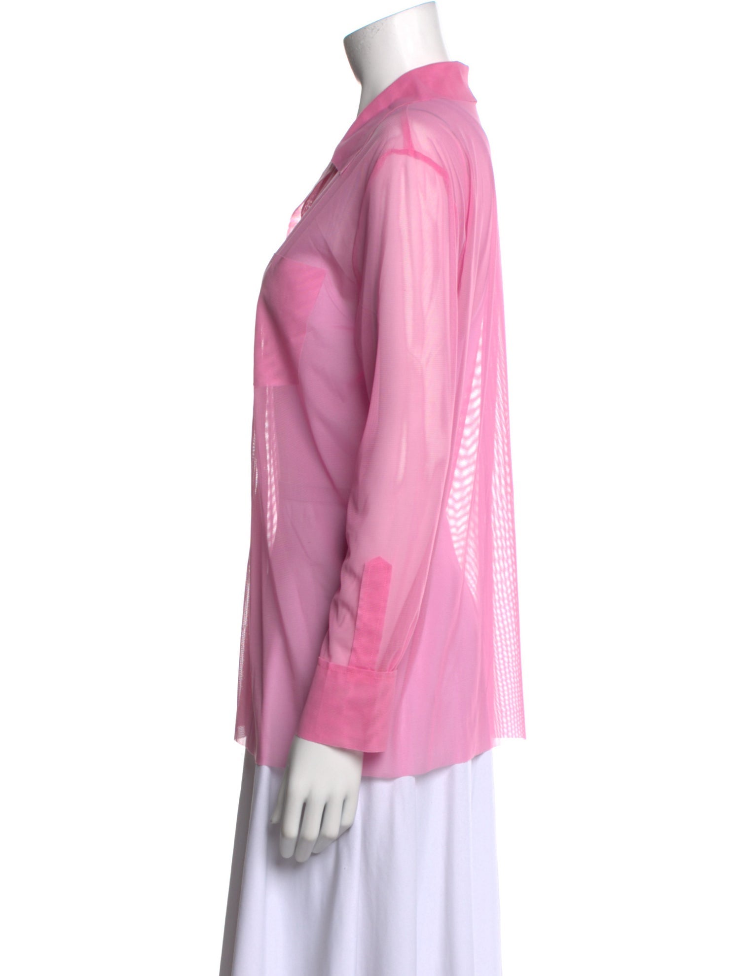 Norma Kamali Long Sleeve Button-Up Top