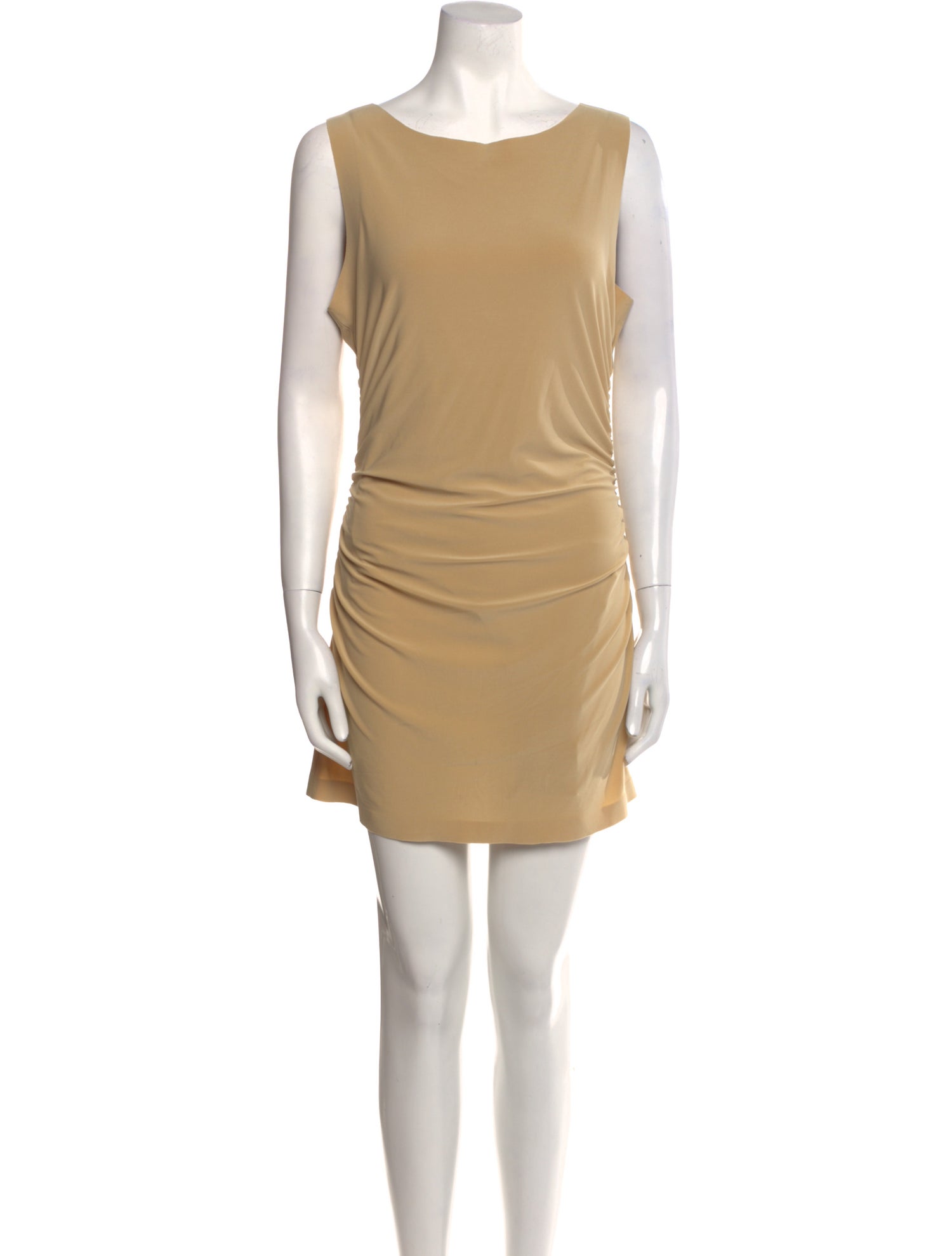 Norma Kamali Bateau Neckline Mini Dress