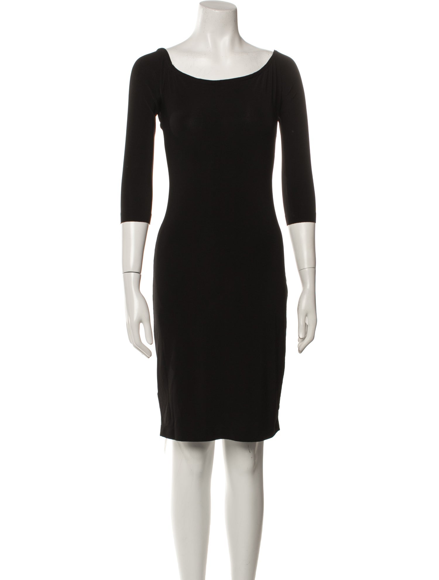 Norma Kamali Bateau Neckline Mini Dress
