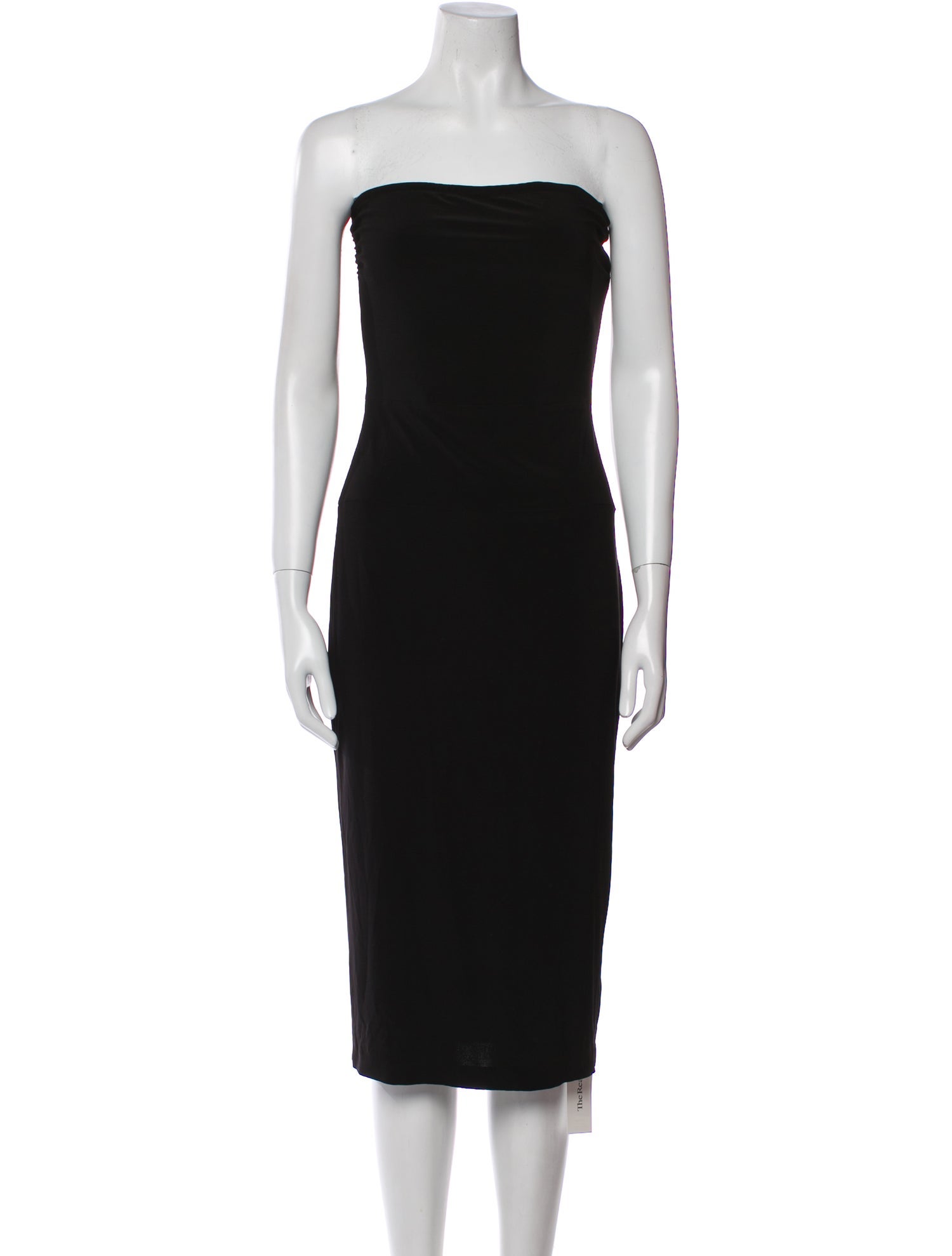 Norma Kamali Strapless Knee-Length Dress