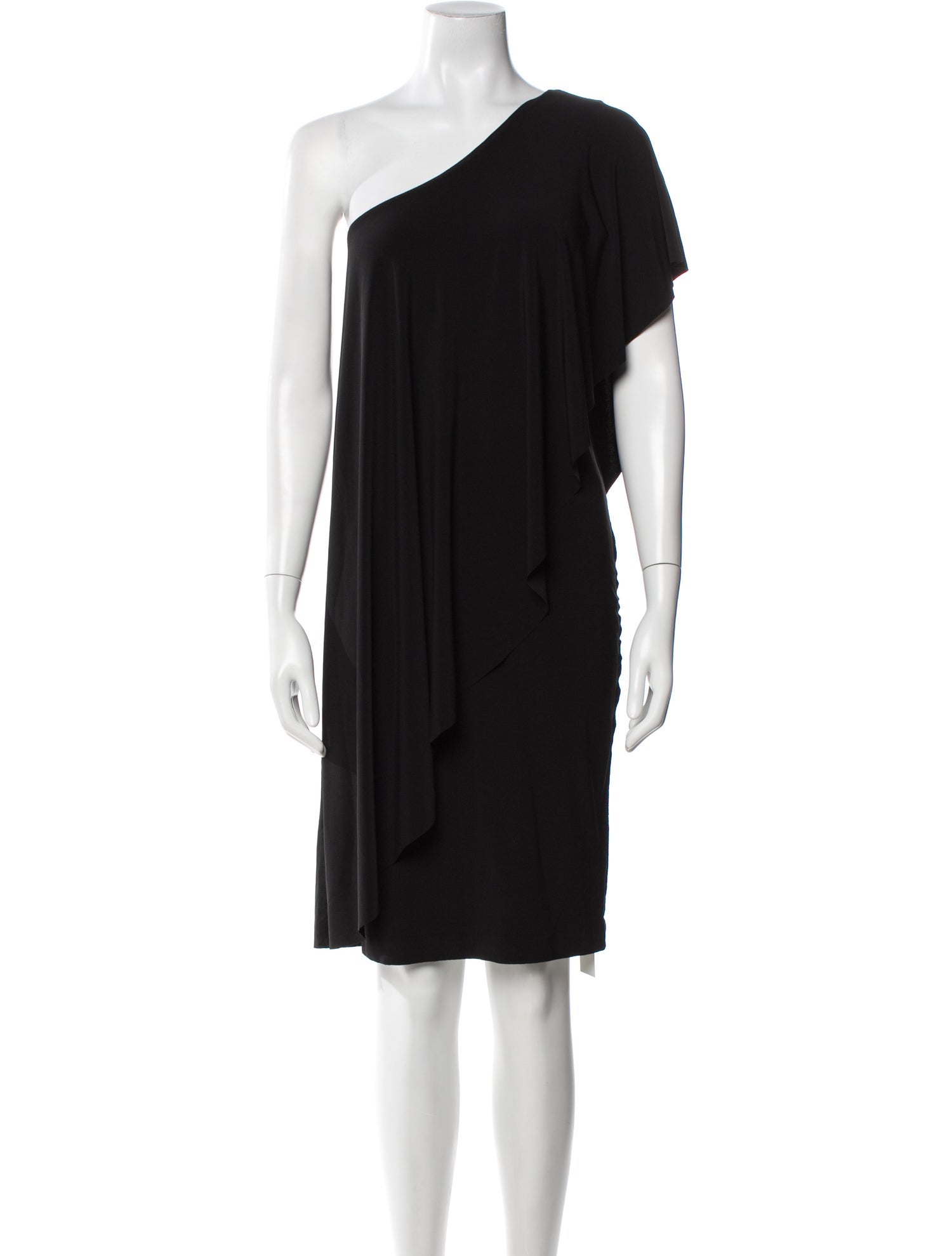 Norma Kamali One-Shoulder Knee-Length Dress w/ Tags
