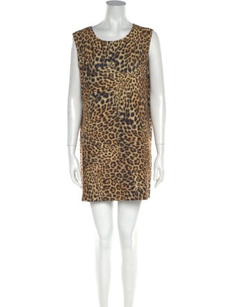 Norma Kamali Animal Print Mini Dress
