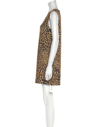 Norma Kamali Animal Print Mini Dress