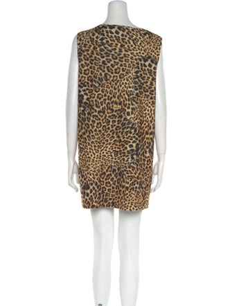 Norma Kamali Animal Print Mini Dress