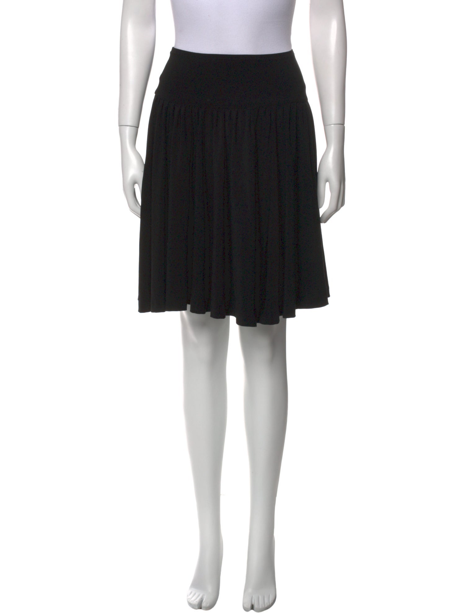 Norma Kamali Pleated Accents Knee-Length Skirt