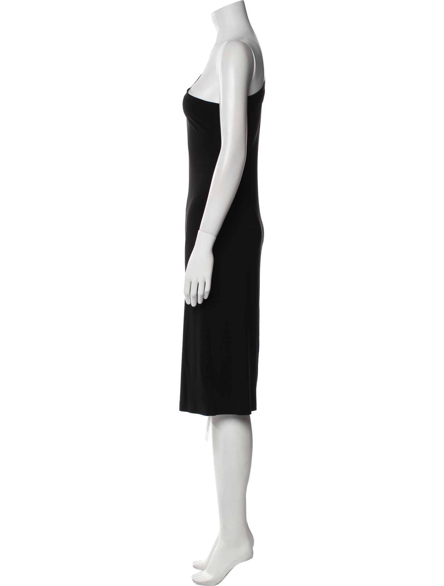Norma Kamali One-Shoulder Knee-Length Dress