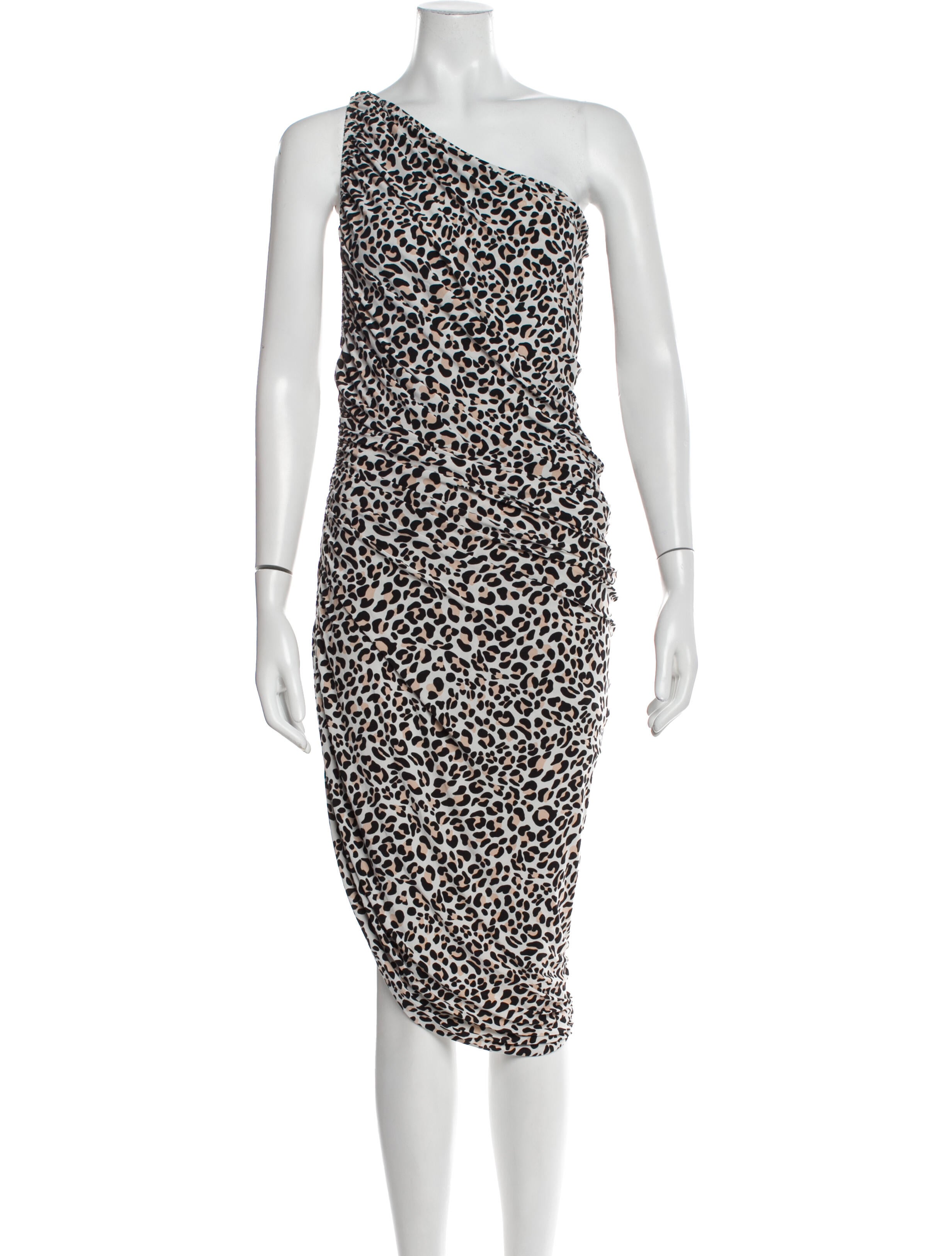 Norma Kamali Animal Print Midi Length Dress