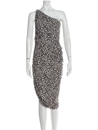 Norma Kamali Animal Print Midi Length Dress