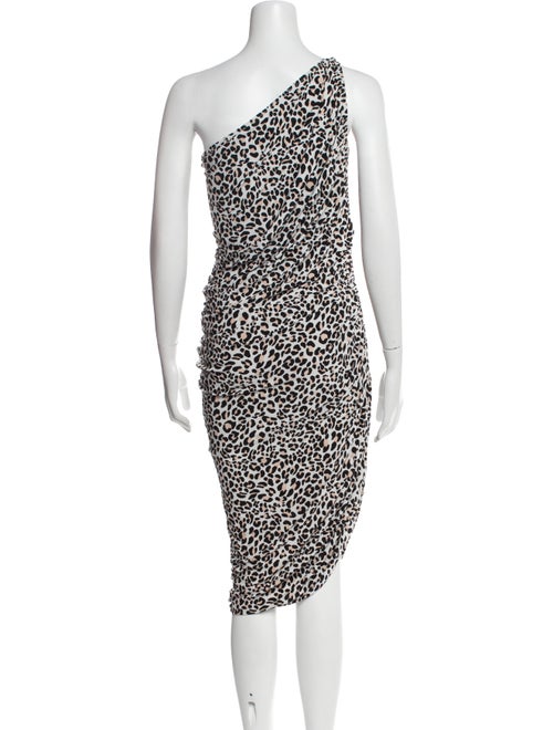 Norma Kamali Animal Print Midi Length Dress
