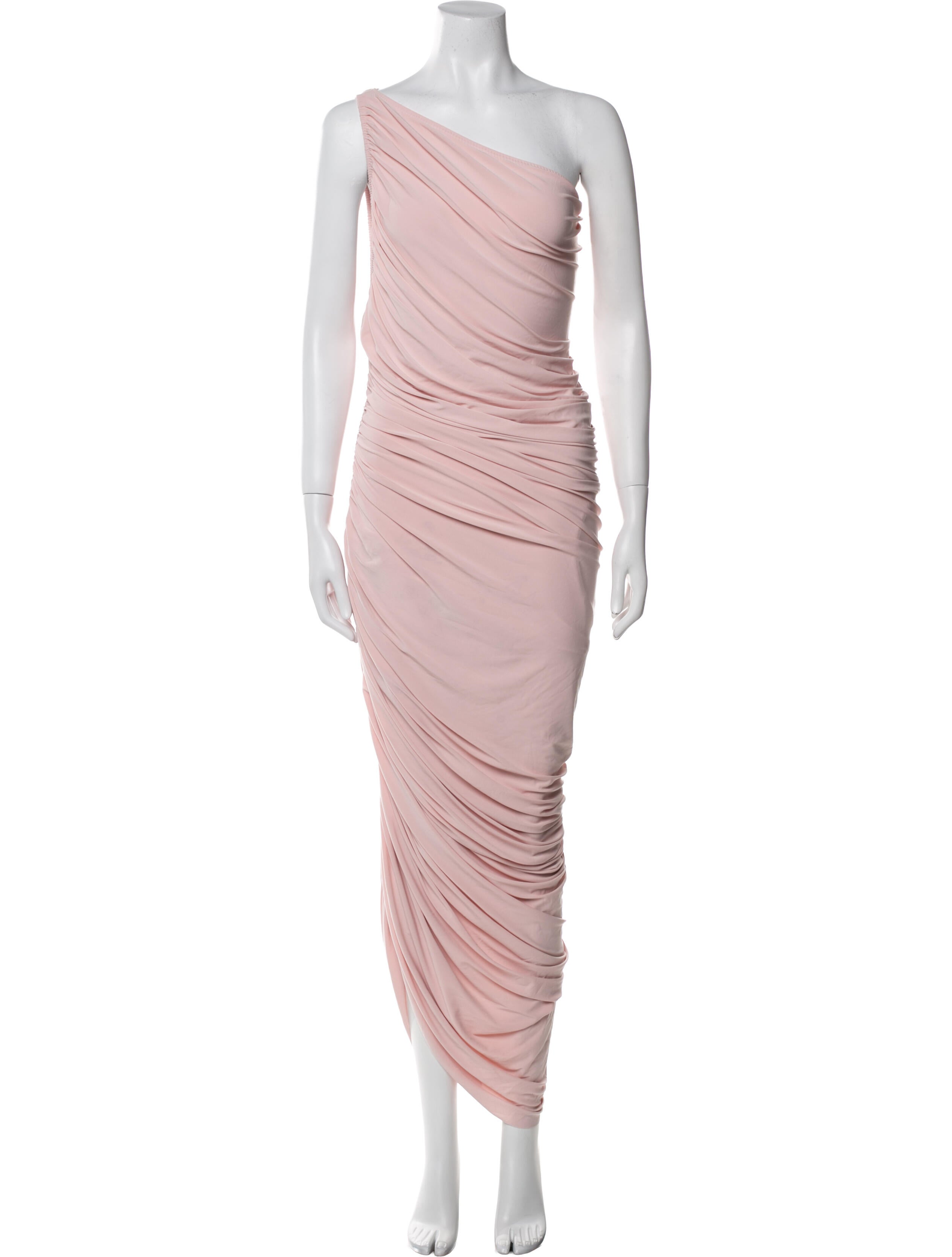 Norma Kamali One-Shoulder Knee-Length Dress