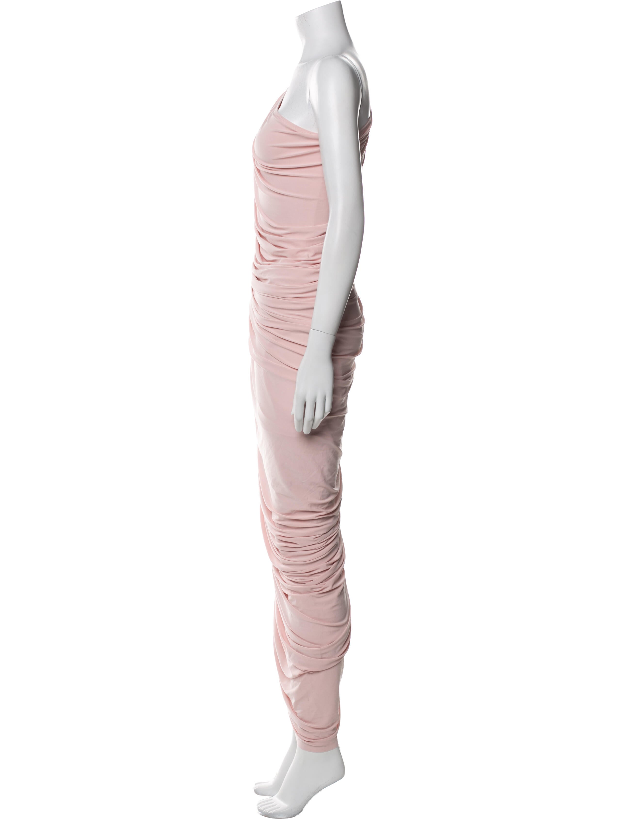 Norma Kamali One-Shoulder Knee-Length Dress