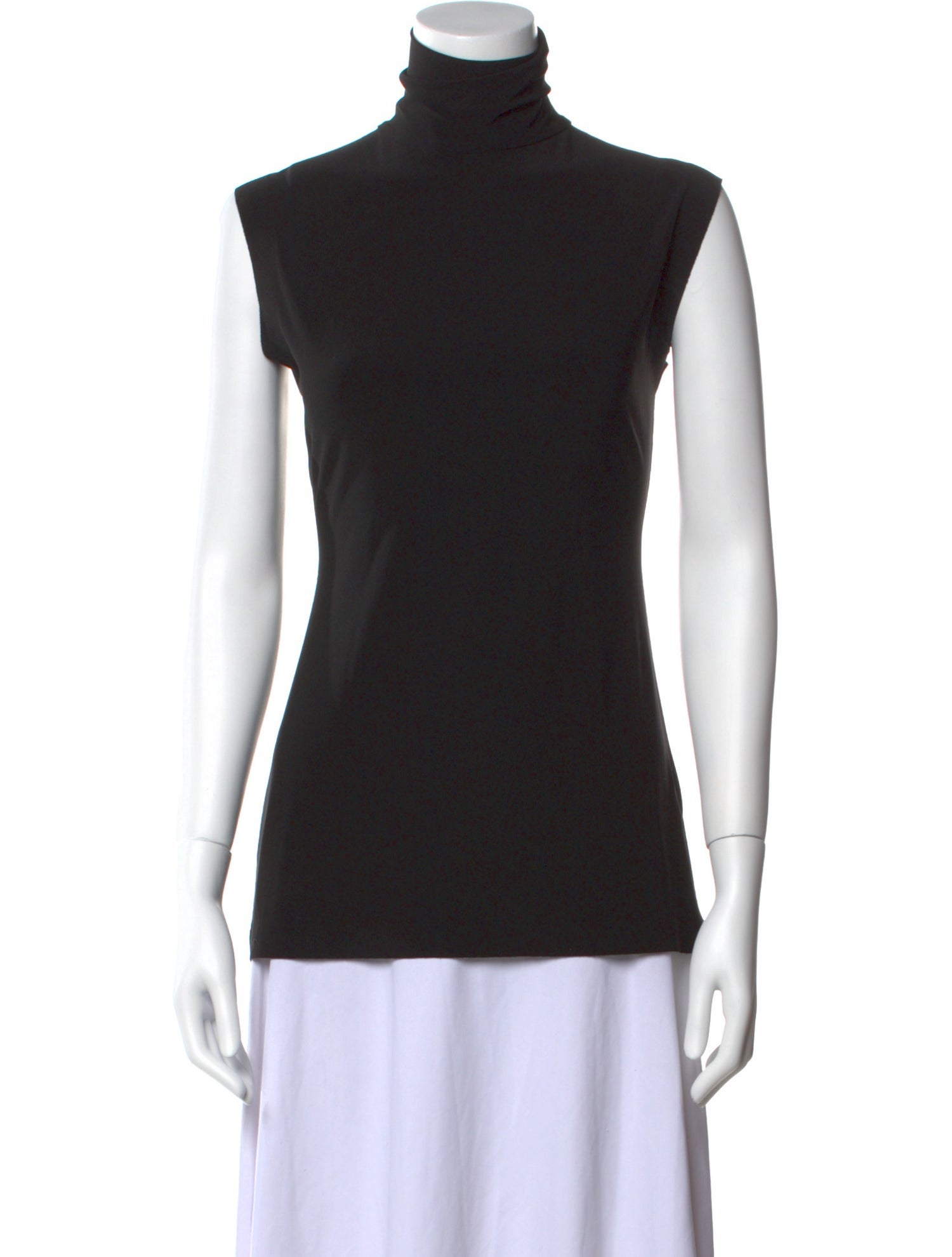 Norma Kamali Turtleneck Sleeveless Top