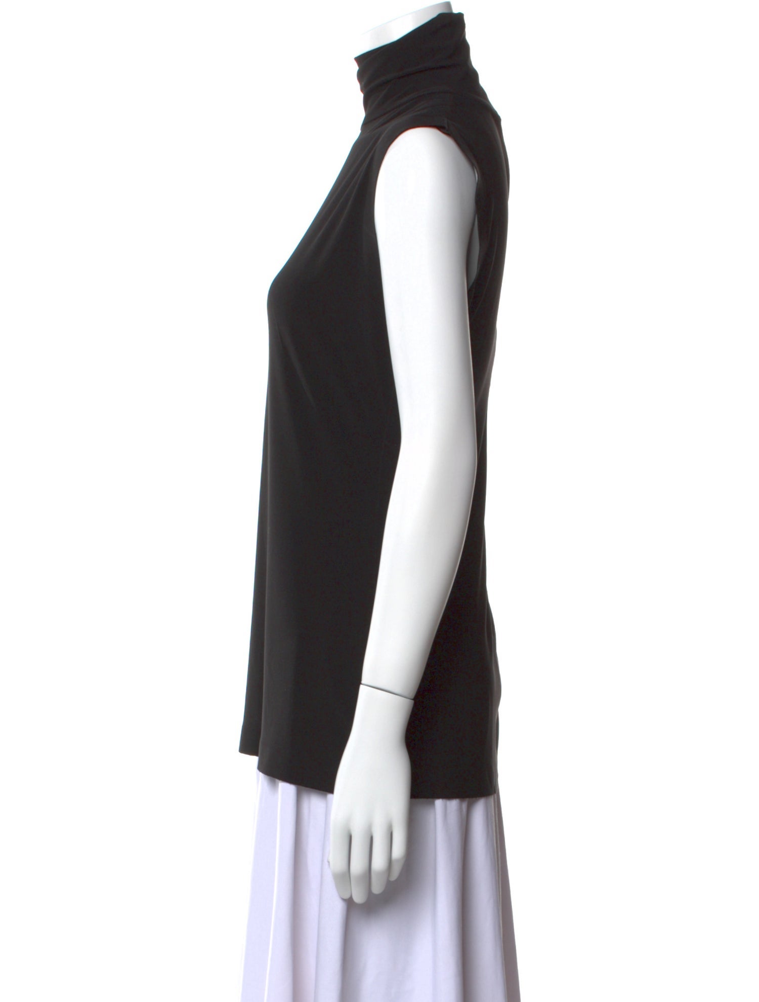 Norma Kamali Turtleneck Sleeveless Top