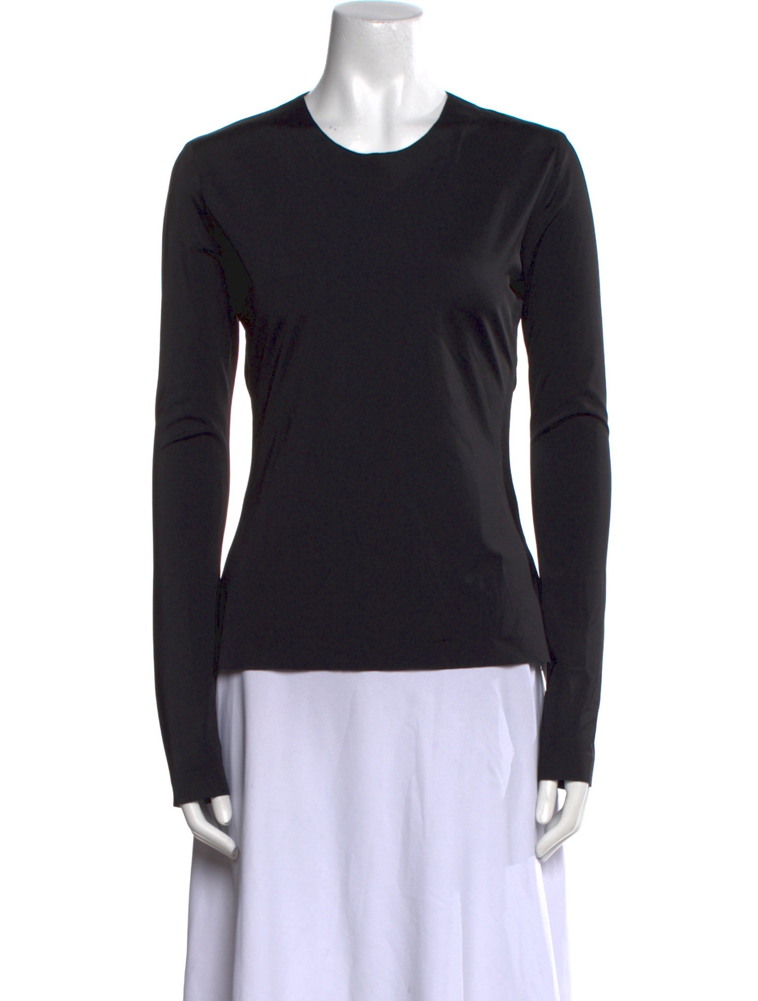 Norma Kamali Nylon Crew Neck Top