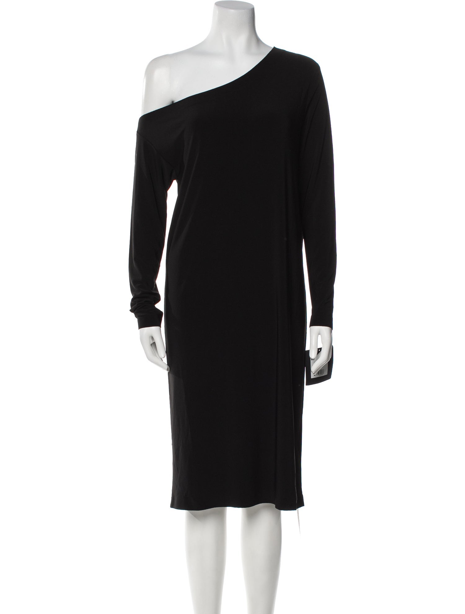 Norma Kamali One-Shoulder Knee-Length Dress