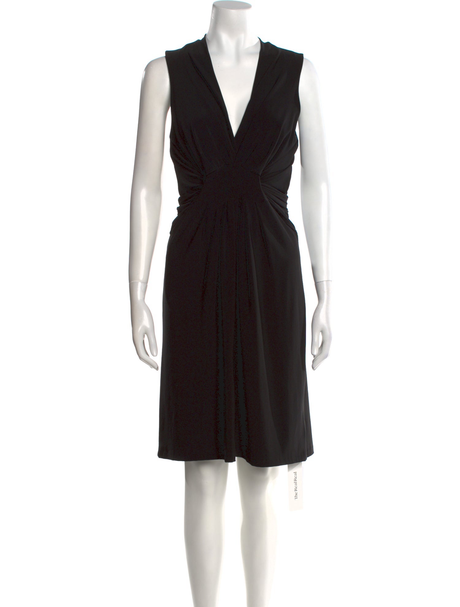 Norma Kamali V-Neck Knee-Length Dress