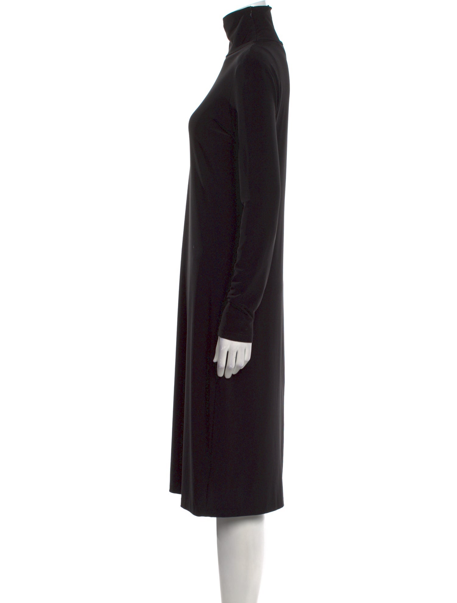 Norma Kamali Turtleneck Midi Length Dress